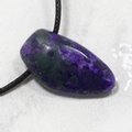 Sugilite Pendant With Wax Cotton Cord  ~27 x 14mm