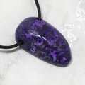 Sugilite Pendant With Wax Cotton Cord  ~32 x 17mm