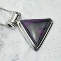 Sugilite Triangle 925 Silver Pendant ~30mm