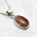 Sunstone & Silver Pendant ~15mm