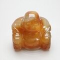 Superior Carnelian Carved Sitting Buddha Statue ~48mm