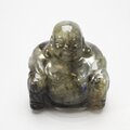 Superior Labradorite Sitting Buddha Statue ~52mm