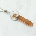 Tangerine Quartz Terminated Point 925 Silver Pendant ~43mm