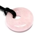Taurus Birthstone Necklace - Rose Quartz Donut