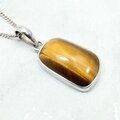 Tiger Eye 925 Silver Pendant ~27mm