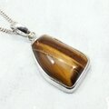 Tiger Eye 925 Silver Pendant ~30mm