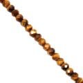 Tiger Eye Crystal Beads - 10mm Facet Roundel