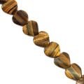 Tiger Eye Crystal Beads - 20mm Heart