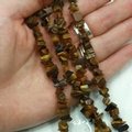 Tiger Eye Gemstone Chip Necklace ~ 35"