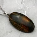 Tiger Eye Gemstone Pendant ~40mm