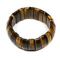 Tiger Eye Nugget Bracelet - Curved Rectangles