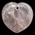 Front Drilled Rose Quartz Hearts - 40mm