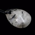 Tourmalinated Quartz Pendant & Wax Cotton Cord ~30mm
