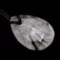 Tourmalinated Quartz Pendant & Wax Cotton Cord ~32mm