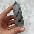 Tourmalinated Quartz Polished Point  ~84mm