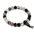 Tourmalinated Quartz Power Bead Bracelet