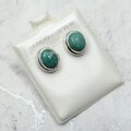 Turquoise 925 Silver Oval Earrings ~12mm