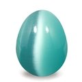 Turquoise Cat's Eye Crystal Egg ~46mm