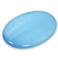 Turquoise Cat's Eye Palm Stone ~70x50mm