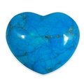 Turquoise Howlite Crystal Heart ~45mm