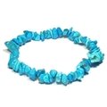 Turquoise Howlite Gemstone Chip Bracelet