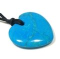 Turquoise Howlite Heart Necklace 'Protection'