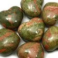 Unakite Crystal Heart ~45mm