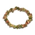 Unakite Gemstone Chip Bracelet