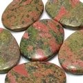 Unakite Palm Stone ~70x50mm