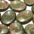 Unakite Thumb Stone ~40mm