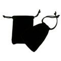 Velvet Gift Pouch - Black (9.5cm x 7cm)