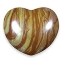 Walnut Jasper Crystal Heart ~45mm