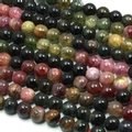 Watermelon Tourmaline Crystal Beads - 6mm Round