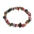 Watermelon Tourmaline Gemstone Chip Bracelet