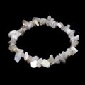 White Moonstone Gemstone Chip Bracelet