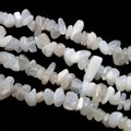 White Moonstone Gemstone Chip Necklace ~ 35"