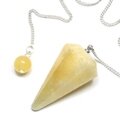 Yellow Calcite Crystal Pendulum