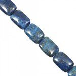 Lapis Lazuli Crystal Beads - 25mm Puff Rectangle