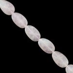 Rose Quartz Crystal Beads - 25mm Twist Oval