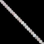 Rose Quartz Crystal Beads - 8mm Facet Roundel