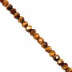 Tiger Eye Crystal Beads - 10mm Facet Roundel