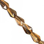 Tiger Eye Crystal Beads - 25mm Facet Fan