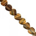 Tiger Eye Crystal Beads - 20mm Heart