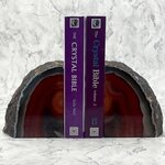 Agate Bookends ~11cm  Red