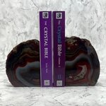 Agate Bookends ~11.4cm  Red