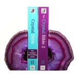 Agate Bookends ~12.5cm  Pink