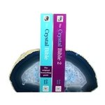 Agate Bookends ~13.5cm  Blue