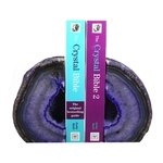 Agate Bookends ~13.5cm  Purple