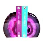 Agate Bookends ~13cm  Pink