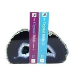 Agate Bookends ~14cm  Blue